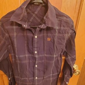 Boys Sean John plaid button front shirt